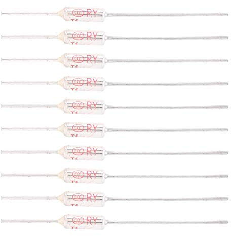 Fusible térmico de 10 piezas, fusible térmico carcasa metálica 250VAC 10A fusible ignífugo utilizado para proteger el circuito fusible distribuidor térmico(133)