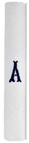 Herren-Taschentücher mit Initialen, 1 bis 13 Stück, Baumwolle, 100 % Baumwolle, 39 cm x 39 cm, Brief a, One size
