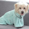 Befitery Hundehandtuch Badetuch Schnelltrocknendes Haustierhandtuch Weicher Hundebademantel Hundetrockner Badezubehör aus Microfaser für Kleine Mittlere Große Hunde Katzen Haustiere (S, Grün)