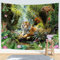 Tiger-Wandteppich, Dschungel-Wandbehang, Waldtier in tropischen Regenwaldlandschaft, Wandteppich, Kunst für Zimmer, Wohnheim, Dekoration, Wohnzimmer, Tagesdecke, TV-Hintergrund (90x70 L)