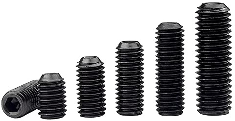 Oneyijun 20 Stück M8 x 40mm Innensechskantschraube Gewindestift Cup-Point-Schraube Schrauben Schwarz Legierter Stahl Zylinderschrauben