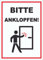 HB-Druck Schild Bitte anklopfen hochkant A6 (105x148mm)