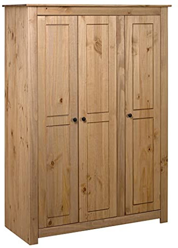 MUSEVANE Kleiderschrank 3-Türig 118×50×171,5 cm Kiefer Panama Serie