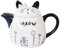 Gaolinci Teiera in ceramica a forma di gatto carino, vaso da 500 ml, teiera a fiori