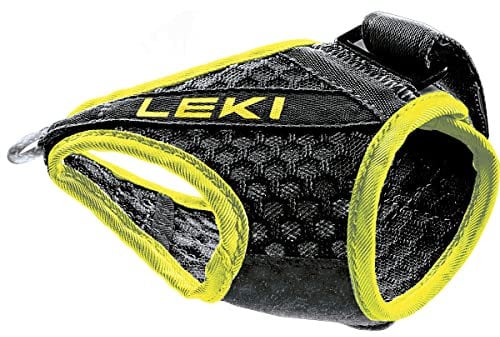 LEKI Sangle en Maille Trigger Shark - Unisexe - pour Adulte - Noir/Jaune - Tailles S-M-L