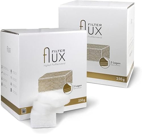 Filter Flux Gold 3-lagig 500 g - Hightech Filtermaterial für Pools - Kompatibel mit Allen handelsüblichen Sandfilteranlagen - Ersetzt Filtersand Filterbälle oder Filterglas