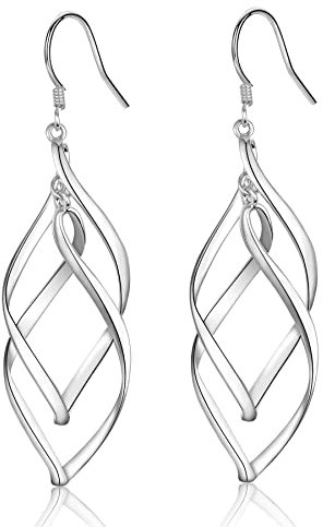 CERSLIMO Ohrringe Silber 925 Hängend Diamant Hängeohrringe Lang Silberohrringe Damen Frauen Schmuck Weihnachtsgeschenke
