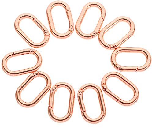 Keychains for Backpacks Small Carabiner Small Carabiner Small Carabiner 10Pcs s Heavy Duty Metal Spring Clasp Connector Buckle Rose Gold Pogo