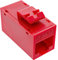 8er Pack InLine® Keystone RJ45 Buchse/Buchse, ungeschirmt, Cat.6A, rot