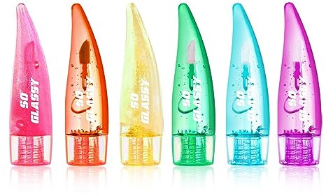 Allbestaye Lip Oil, Lippenöl Lipgloss, 6 Farben Lip Plumping Lippenstift Farbe Ändern Temperatur Lang Anhaltende Wasserdichte Feuchtigkeitsspendende lip gloss für Frauen Mädchen (Set)