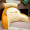 LANPEW Ice Silk Cute Reading Pillow,back pillow with arms,reading pillow for bed,sofa,bed chair back pillow with arms,back support,pillow gifts for reading,work,and play (Bean velvet yellow, 75*50cm)