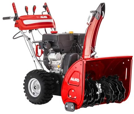 AL-KO Benzin-Schneefräse Snow Line 700.4 E LED, 7.8 kW Motorleistung, 70 cm Räumbreite, 54.5 cm Einzugshöhe, 6 Vor-/ 2 Rückwärtsgänge, für Flächen bis 800 m²