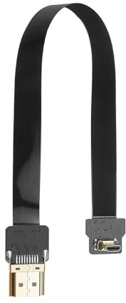 Create idea 90 Grad Nach Oben Abgewinkeltes FPV Micro HDMI Stecker auf HDMI Stecker FPC Flachkabel 20 cm für FPV HDTV Multicopter Luftbildfotografie HD Videogerät