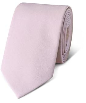 Cravate standard pour homme rose poudré couleur unie, Rose poudré/rose poudré, Width 2.5 inches
