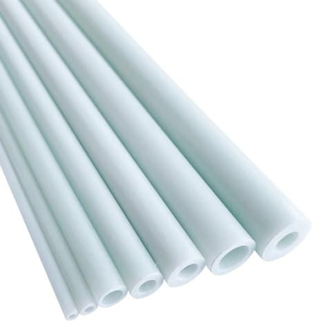 Tube en Fibre De Verre Blanc Tube en Fibre De Verre Tube en Acier en Verre Tige Creuse en Fibre De Verre Longueur 500mm 10pcs, for Modèles D'avions Cerfs-Volants Tige en Fibre De Verre (Size : 8X6.2X