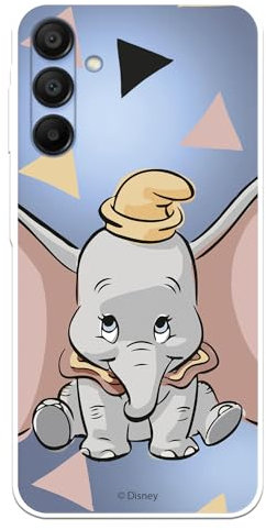 Schutzhülle kompatibel mit Samsung Galaxy A15 5G, offizielle Disney-Dumbo-Silhouette, um Ihr Handy zu schützen, transparente Silikonhülle, flexibel, mit offizieller Dumbo-Lizenz