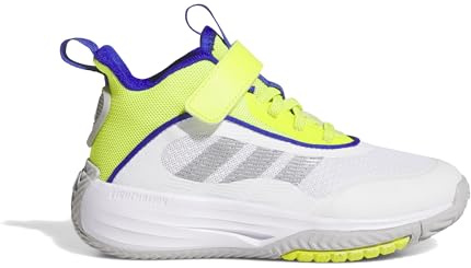 Adidas Mixte Enfant OWNTHEGAME 3.0 Shoes, FTWR White/Grey Two/Solar Slime, 32 EU