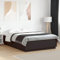 vidaXL Engineered Wood Double Bed Frame with RGB LED Lights - Black, 120x200 cm, Contemporary Bedroom Furniture, Mood Lighting