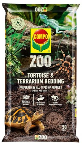 COMPO Zoo Schildkröten- & Terrariensubstrat - für Landschildkröten, Spinnen, Insekten und Reptilien - 50 Liter