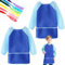 Epokus 2 Stück Malschürze Kinder, Wasserdicht Malkittel, Schürze Kinder Malen, Tuschkittel mit Ärmeln, Einstellbar Bastelschürze für Schule Kunst Malerei, Kochen für Junge und Mädchen, Blau×2