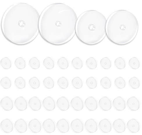 Gemischte Größe Anti-Wildfleisch Disc, 40 Stück Piercing Silikon Keloid Plättchen für Stabilisieren Ohrringe Stopper - 7mm/9mm