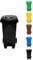 Jardin202 - Cubo de Basura 120 Litros con Pedal y Ruedas | Contenedor de Basura Robusto con PEDAL | 120 L (Negro)