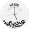 ACH egal dann komm ich Halt zu spät Wanduhr aus Alu Witzige Uhr mit Uhrzeiten durcheinander für Zuspätkommer als Geschenkidee für unzuverlässige Freunde oder Kollegen