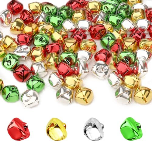 Campanellini, 50 Pezzi Campanelle Natalizie, mini campane natalizie, Metallo Campanellini, Campanelli Natalizi, Campanellini Sonagli Piccoli, Per la Decorazione di Ornamenti Per Feste di Natale DIY