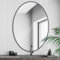 LunaMirror Oval Wandspiegel 61 x 91 cm - Moderner Badspiegel mit Aluminiumrahmen - Explosionsgeschützt, Zerbrochene Glas läuft nicht über