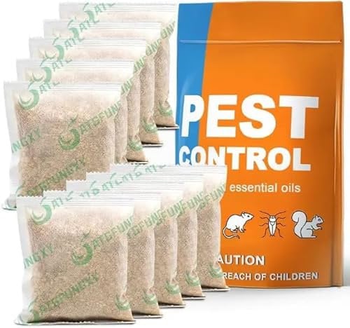 Pest Control, Mice Repellent Pouches, Mouse Repellant Indoor, Mice Peppermint to Repel Rat, Ant, Roach, Mosquito & Moth, Keep Mouse Away for House,RV, Mice Control, Better than Ultrasonic-10 Pouches
