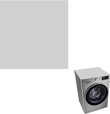 Funda Lavadora Cubierta para Lavadora Secadora, Funda Universal Lavadora, Cubierta para Lavadora, Cubierta Superior de La Lavadora, Alfombrilla de Goma Antideslizante para Lavadora, 60 x 60 cm, Gris