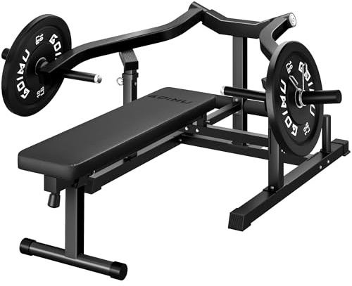 GOIMU Chest Press Machine, Z1-PRO Weight Bench Press Machine with Independent Converging Arms, Adjustable Flat Incline Bench Press for Chest, AB Workout Home Gym Equipment(Black)