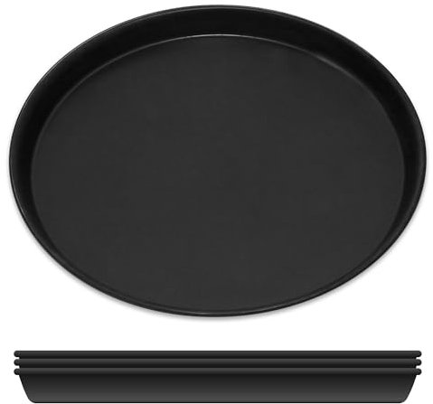 GRÄWE Set di 4 teglie per pizza Ø 30 cm, rotonde, in lamiera blu, resistenti al calore fino a 400 °C, non rivestite, Made in Germany