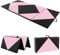 COSTWAY 240 x 120 x 5 cm Weichbodenmatte klappbar, Gymnastikmatte tragbar, Yogamatte Turnmatte Fitnessmatte Klappmatte(Rosa+Schwarz)