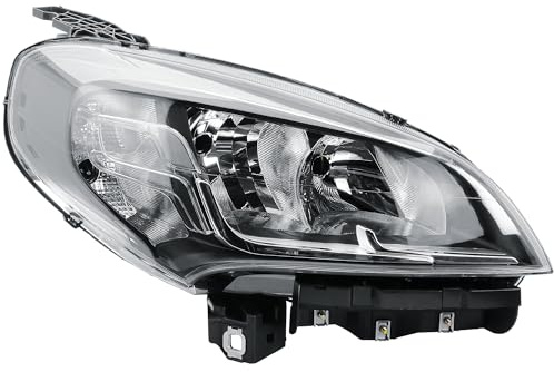 LONGLING Scheinwerfer Schwarz Rechts Beifahrerseite Frontscheinwerfer mit Motor Für Fiat Doblo 152 263 2014-2022