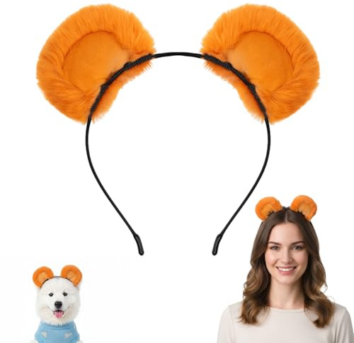 Nogeqi Bären Ohren Haarreif, Ohren Bärenohren Haarreif Teddy Ohrens Bear Ears Chipmunks Für Halloween Karneval Erwachsene Kinder Party Kopfbedeckung