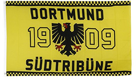 Flaggenfritze Fahne/Flagge Dortmund 1909 Adler Südtribüne + gratis Sticker