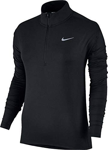 Nike Women Dri-Fit Element Long Sleeve Running Half-Zip Top - Black, Medium