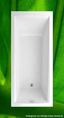 Baignoire 170 x 75 cm Trend + pieds + bonde + fixation - Baignoire rectangulaire en acrylique