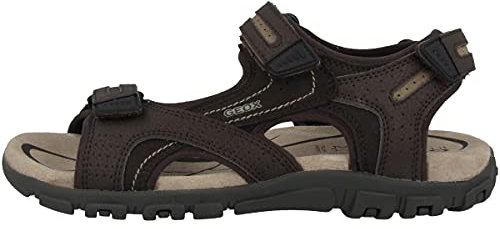 Geox Homme Uomo Sandal Strada D Sandales, Brown/Sand, 42 EU