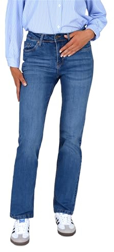 ESRA Stretch Damen Jeans Hose High Waist Jeans Damen Straight Leg Hose bis Übergröße G300