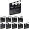 10 x Filmklappe Holz, Regieklappe zum Beschriften, Clapperboard, Szenenklappe, Hollywood Deko, HxB: 26 x 30 cm, schwarz