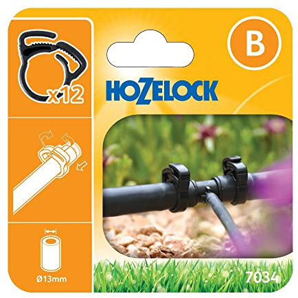 Hozelock MICRO Supply Pipe Ratchet Clamps 1/2 / 12.5mm Pack of 12