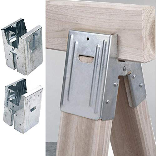 Sawhorse Brackets 2PCS Woodworking Saw Horse Stand Kit Fixture for Wood Fixing Tool Accessories