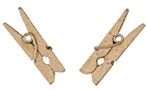 10 Mini pinces à linge en bois roses gold 2,5 cm - Rose - Taille Unique