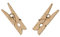 HOBI 10 Mini Pinces à Linge en Bois Roses Gold 2,5 cm - Rose - Taille Unique