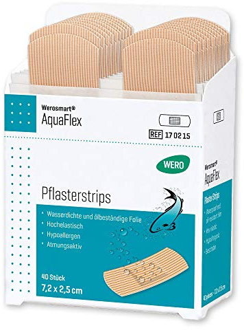 Werosmart® Pflasterspender-Einsätze Pflasterstrips 7,2 x 2,5 cm (Wasserfest | Beige | Elastisch)