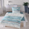 Traumschlaf Seersucker Bettwäsche Set •Bügelfrei• Erfrischendes Wellendesign luftig leichte Bettwäsche Sommer in türkis grau mit Reißverschluss • 200x200 cm + 2X 80x80 cm