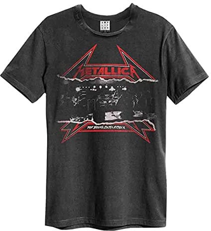 Amplified Clothing Metallica 'Young Metal Attack' (Charcoal) T-Shirt (x-Large)