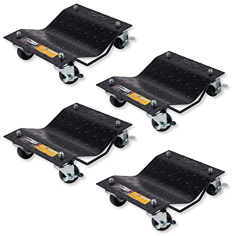 BullPower 4X Rangierhilfe, Rangierroller, Transportschale, Transporthilfe, Reifenträger für PKW - je 680kg